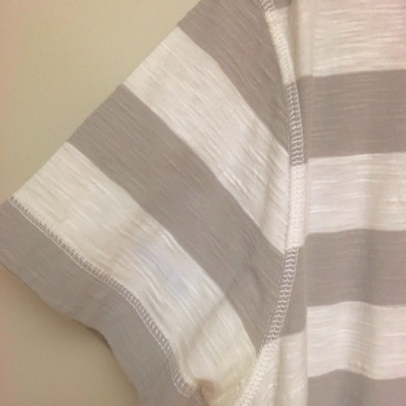 Calvin Klein Gray & White Striped Polo Shirt - Picture 5 of 5